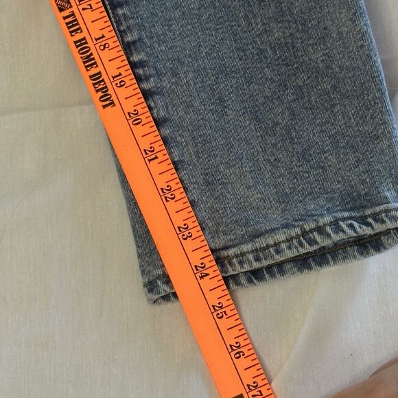 Express Womens Mom Jeans Super High Rise Distressed Size 12R 24" Inseam - Picture 3 of 5